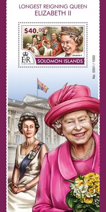 Solomon Islands 2015 MNH Royalty Stamps Queen Elizabeth II Longest Reign 1v S/S