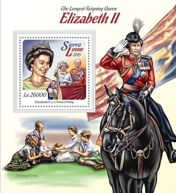 Sierra Leone 2016 MNH Royalty Stamps Queen Elizabeth II Longest Reigning 1v S/S