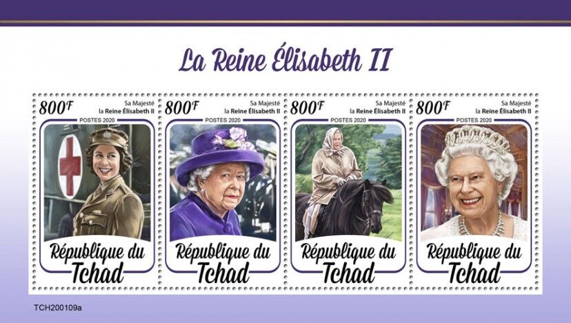 Chad 2020 MNH Royalty Stamps Queen Elizabeth II Red Cross 4v M/S
