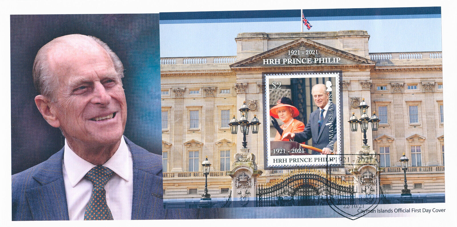 Cayman Islands 2021 FDC Royalty Stamps HRH Prince Philip Memorial 1v M/S