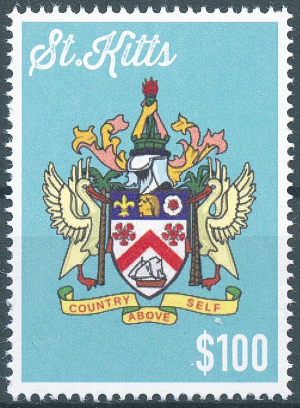 St Kitts 2014 MNH Coat of Arms Stamps High Value Definitives Heraldry 1v Set