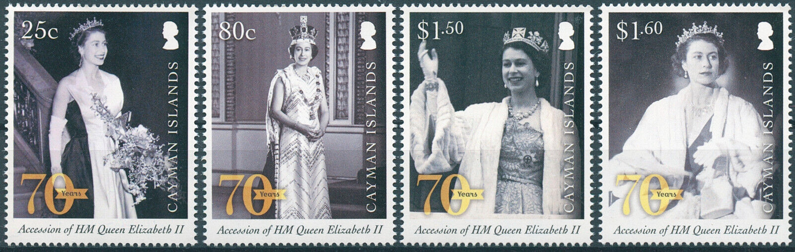 Cayman Islands 2022 MNH Royalty Stamps Queen Elizabeth Ii Platinum Jub 4v Set