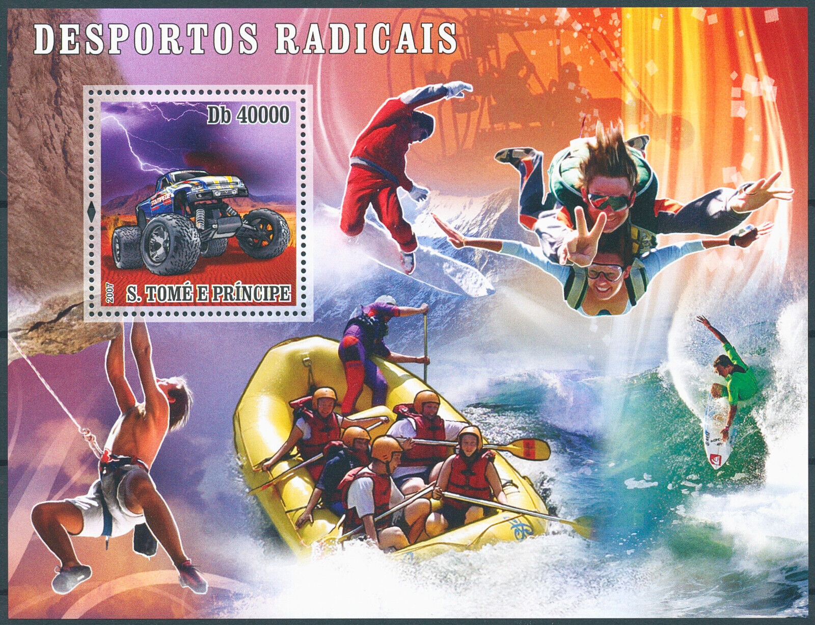 Sao Tome & Principe 2007 MNH Extreme Sports Stamps Surfing 1v S/S