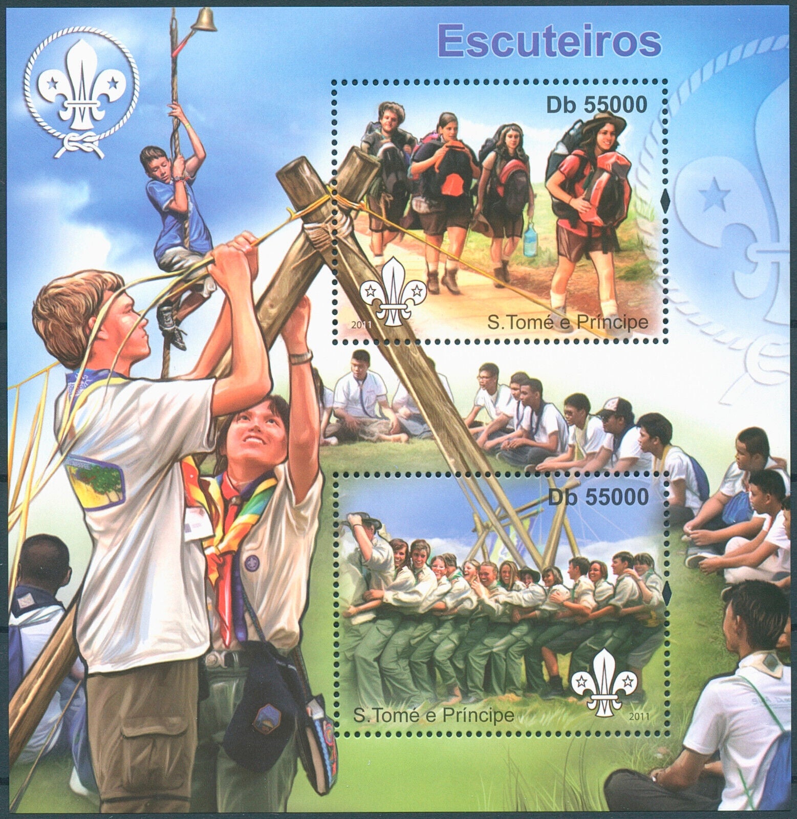 Sao Tome & Principe 2011 MNH Scouting Stamps Boy Girl Scouts 2v S/S