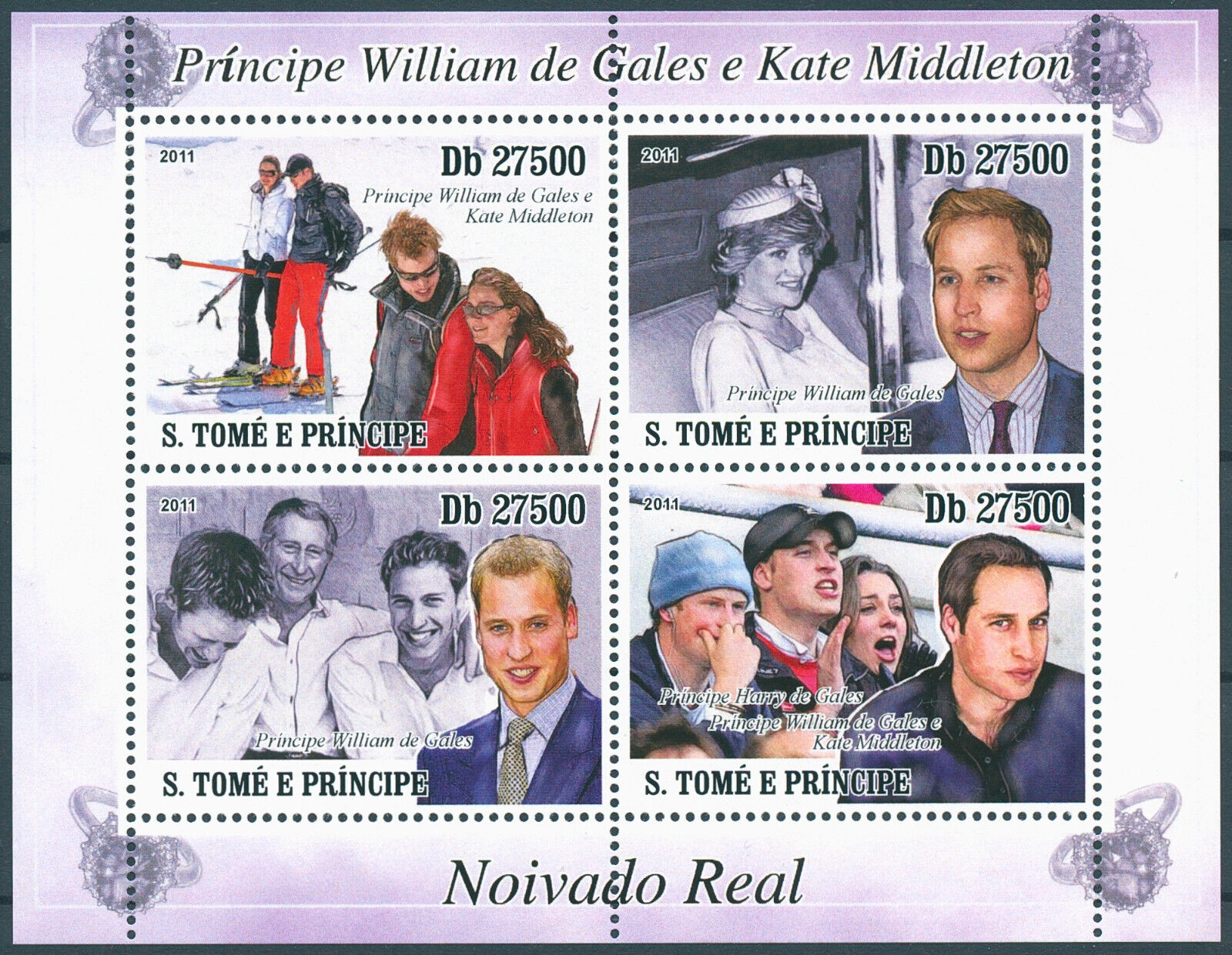 Sao Tome & Principe 2011 MNH Royalty Stamps Prince William & Kate Wedding 4v M/S