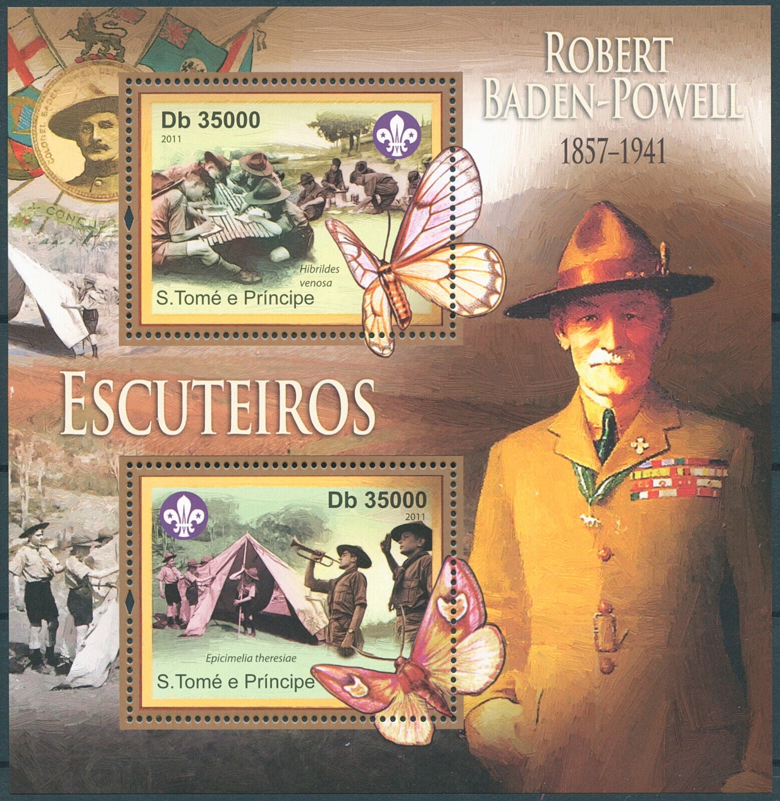 Sao Tome & Principe 2011 MNH Scouting Stamps Robert Baden-Powell Scouts 2v S/S