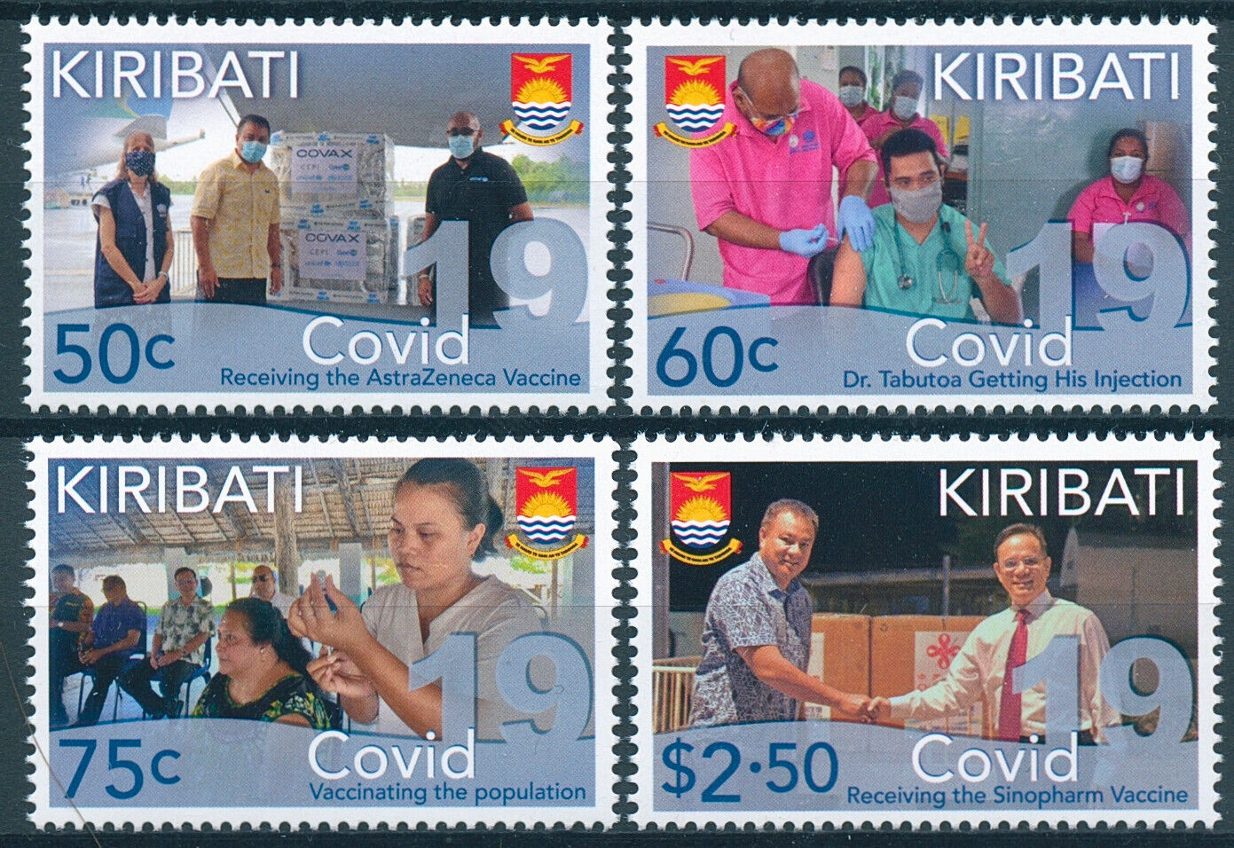 Kiribati 2022 MNH Medical Stamps Corona Covid Covid-19 Vaccinations 4v Set