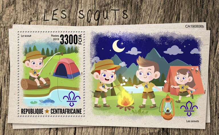 Central African Rep 2019 MNH Scouting Stamps Boy Scouts 1v S/S