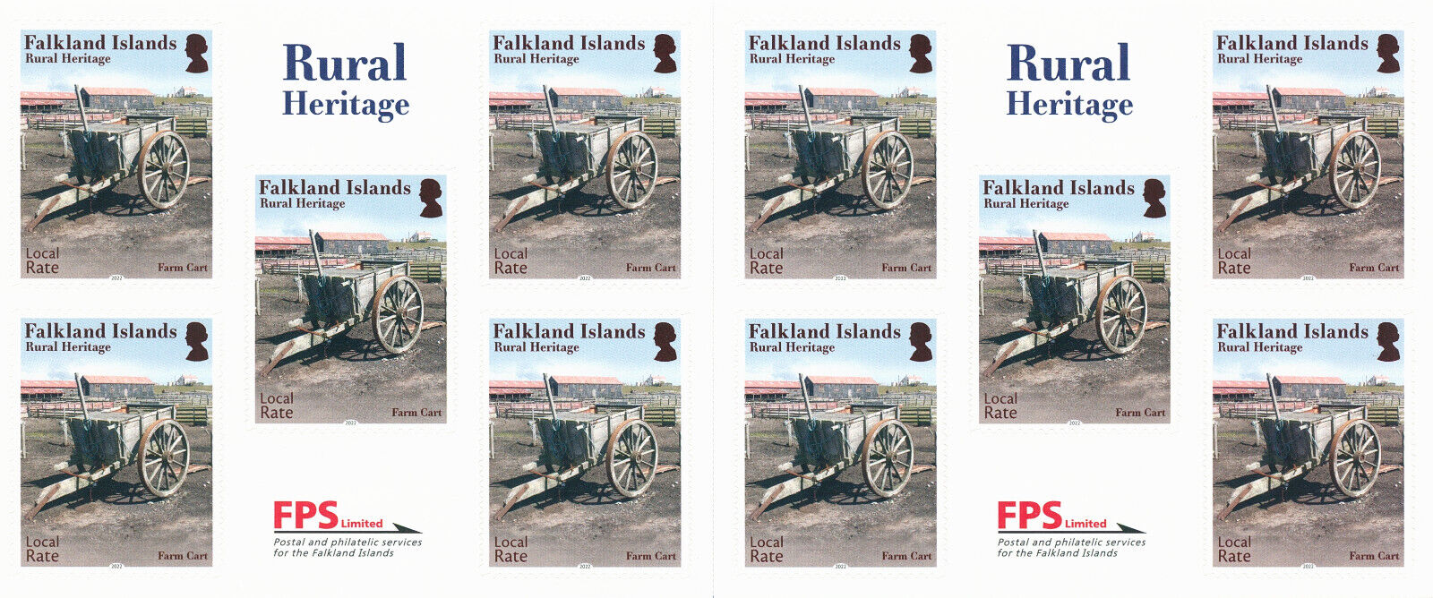 Falkland Islands 2022 MNH Tourism Stamps Rural Heritage Defin 10v S/A Booklet