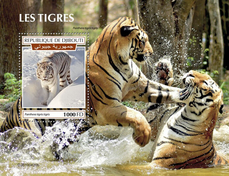 Djibouti 2019 MNH Wild Animals Stamps Tigers Asian Tiger 1v S/S