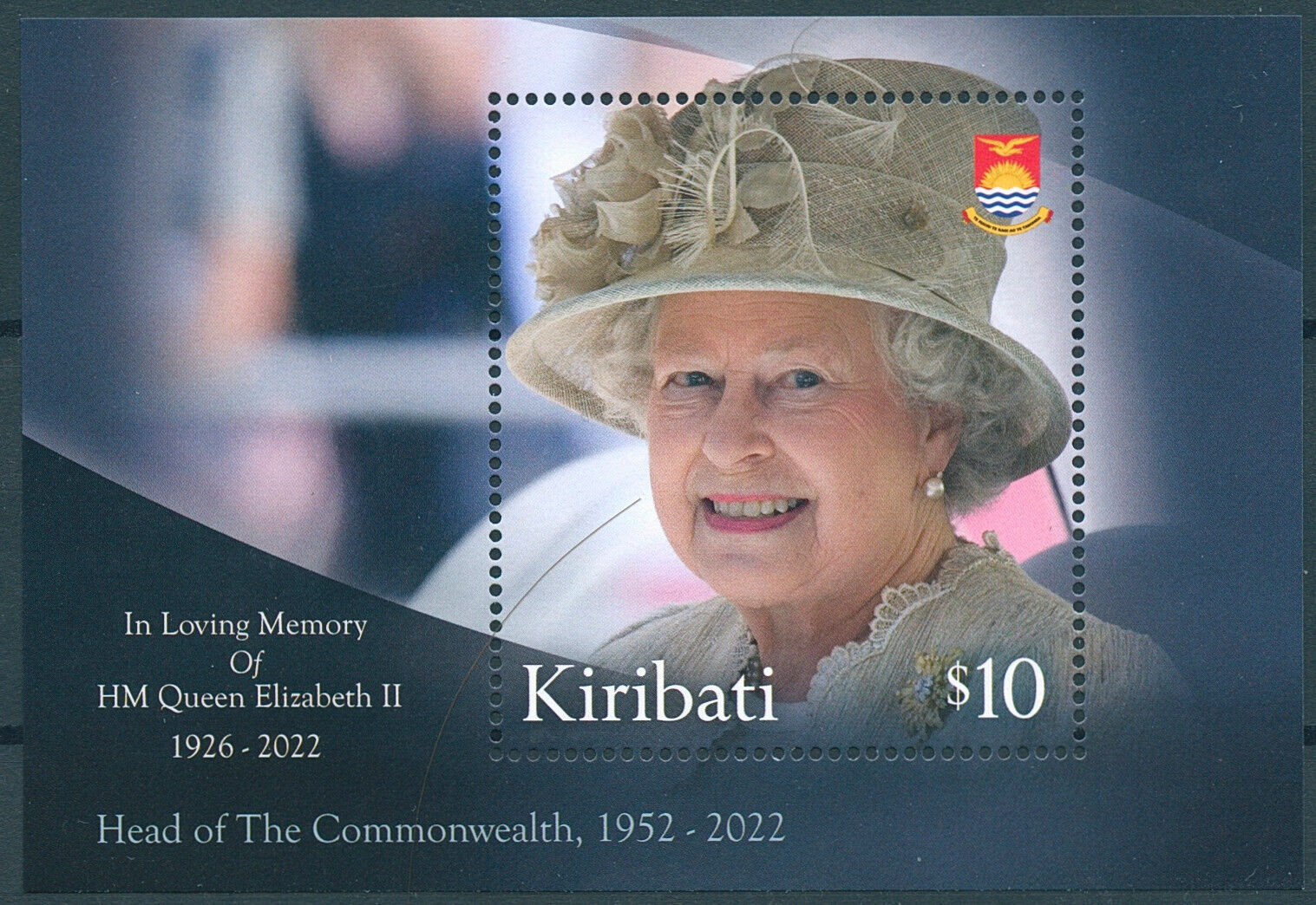 Kiribati 2022 MNH Royalty Stamps Queen Elizabeth II In Loving Memory 1v M/S