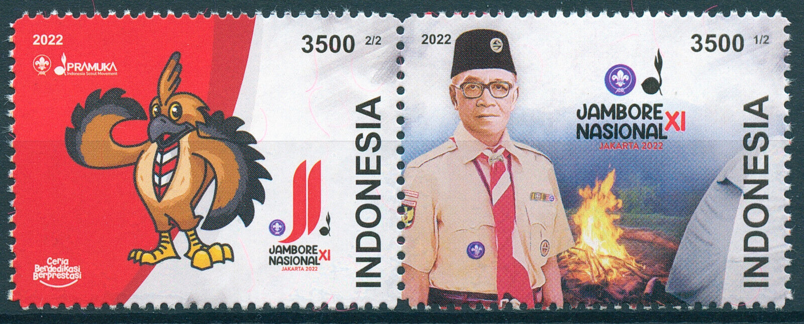 Indonesia 2022 MNH Scouting Stamps Scouts XI National Jamboree Jakarta 2v Set