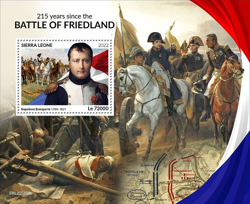 Sierra Leone 2022 MNH Military Stamps Battle of Friedland Napoleon 1v S/S