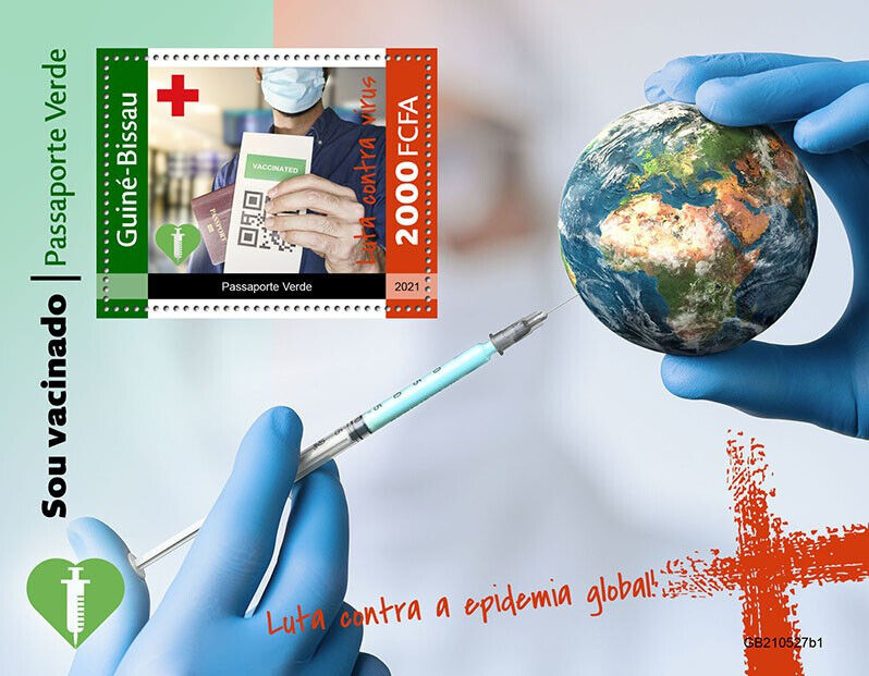 Guinea-Bissau 2021 MNH Medical Stamps Corona Vaccines Vaccinated Covid Covid-19 1v S/S I