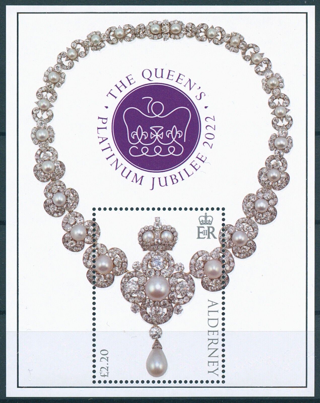 Alderney 2022 MNH Royalty Stamps Queen Elizabeth II Platinum Jubilee 1v M/S