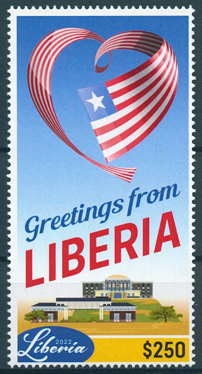 Liberia 2022 MNH Greetings Stamps Flags National Emblems 1v Set I