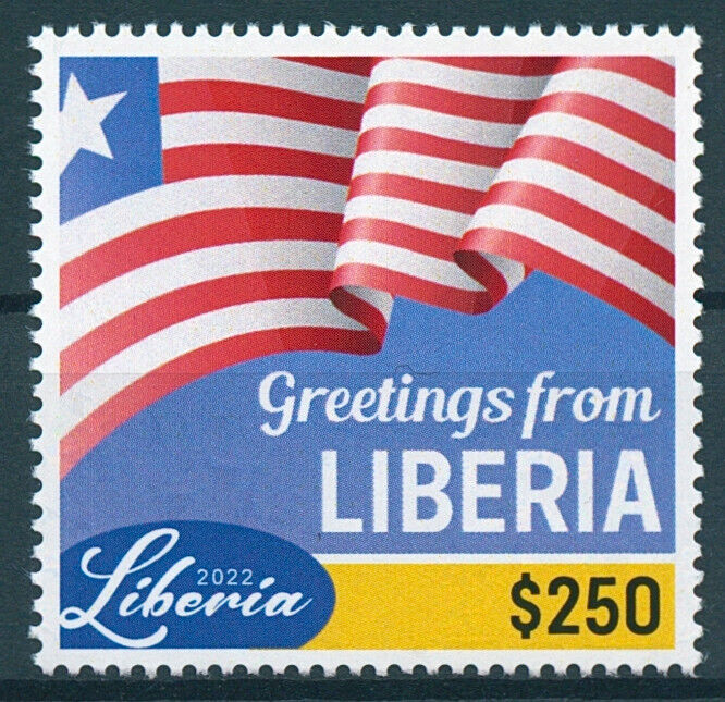 Liberia 2022 MNH Greetings Stamps Flags National Emblems 1v Set II