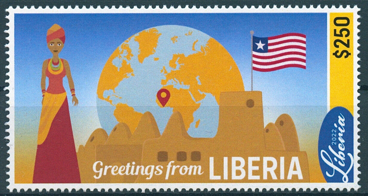 Liberia 2022 MNH Greetings Stamps Flags National Emblems 1v Set III