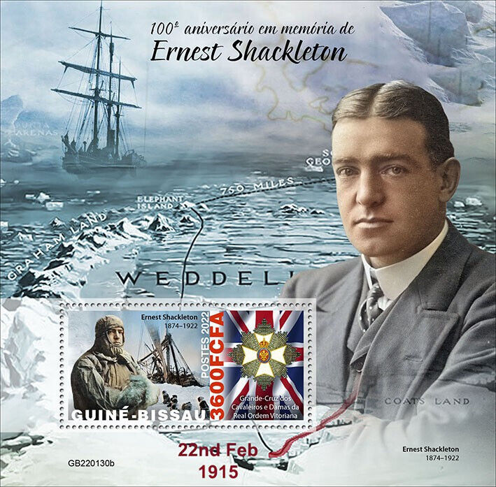 Guinea-Bissau 2022 MNH Ships Stamps Ernest Shackleton Exploration Nautical 1v S/S