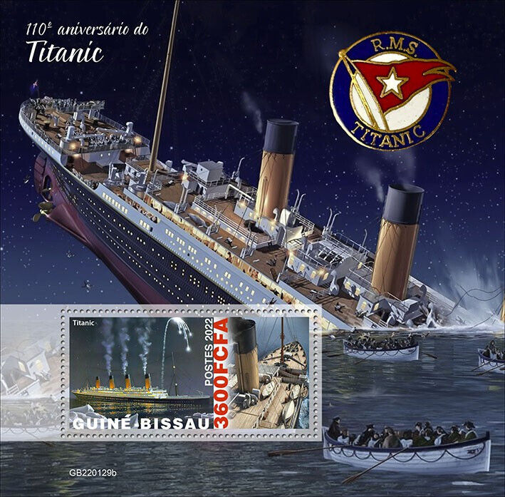 Guinea-Bissau 2022 MNH Ships Stamps Titanic Nautical 1v S/S