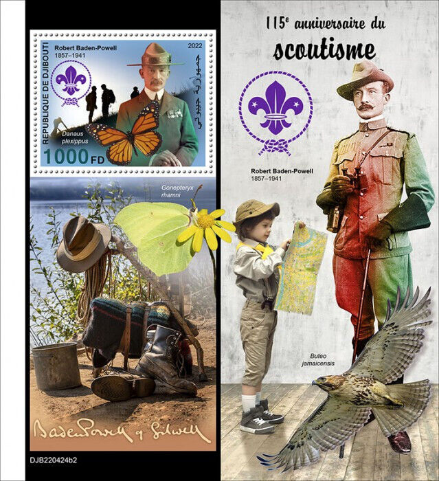Djibouti 2022 MNH Scouting Stamps Robert Baden-Powell Boy Scouts 1v S/S II