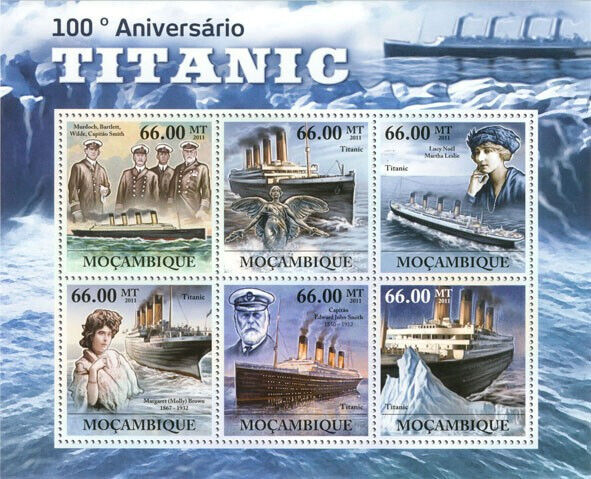 Mozambique 2011 MNH Ships Stamps Titanic 100th Anniv Nautical 6v M/S