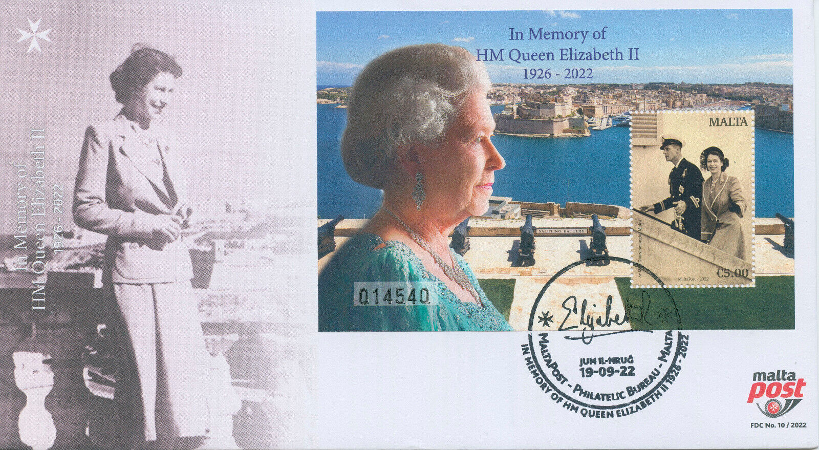 Malta 2022 FDC Royalty Stamps Queen Elizabeth II In Memory of 1v M/S