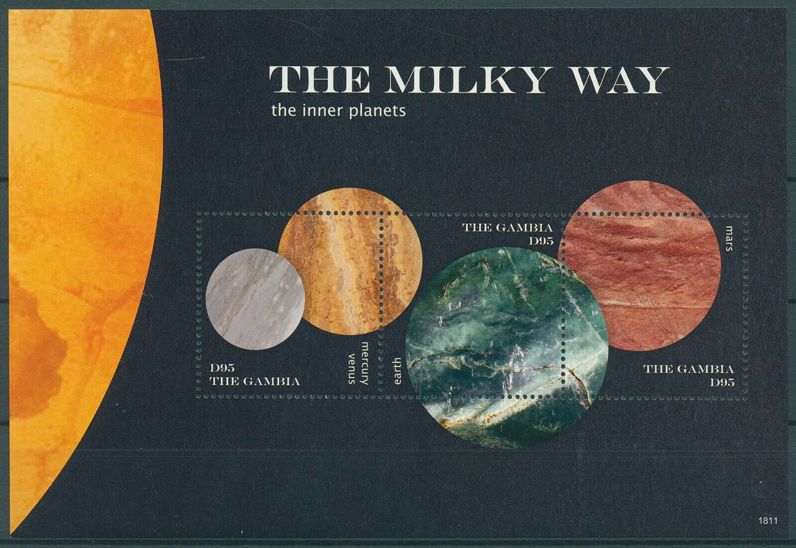 Gambia 2018 MNH Space Stamps Milky Way Inner Planets Solar System 3v M/S I