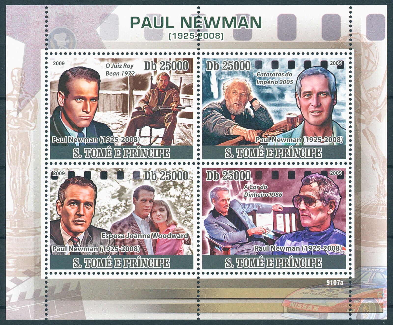 Sao Tome & Principe 2008 MNH People Stamps Paul Newman Actors Movies Film 4v M/S
