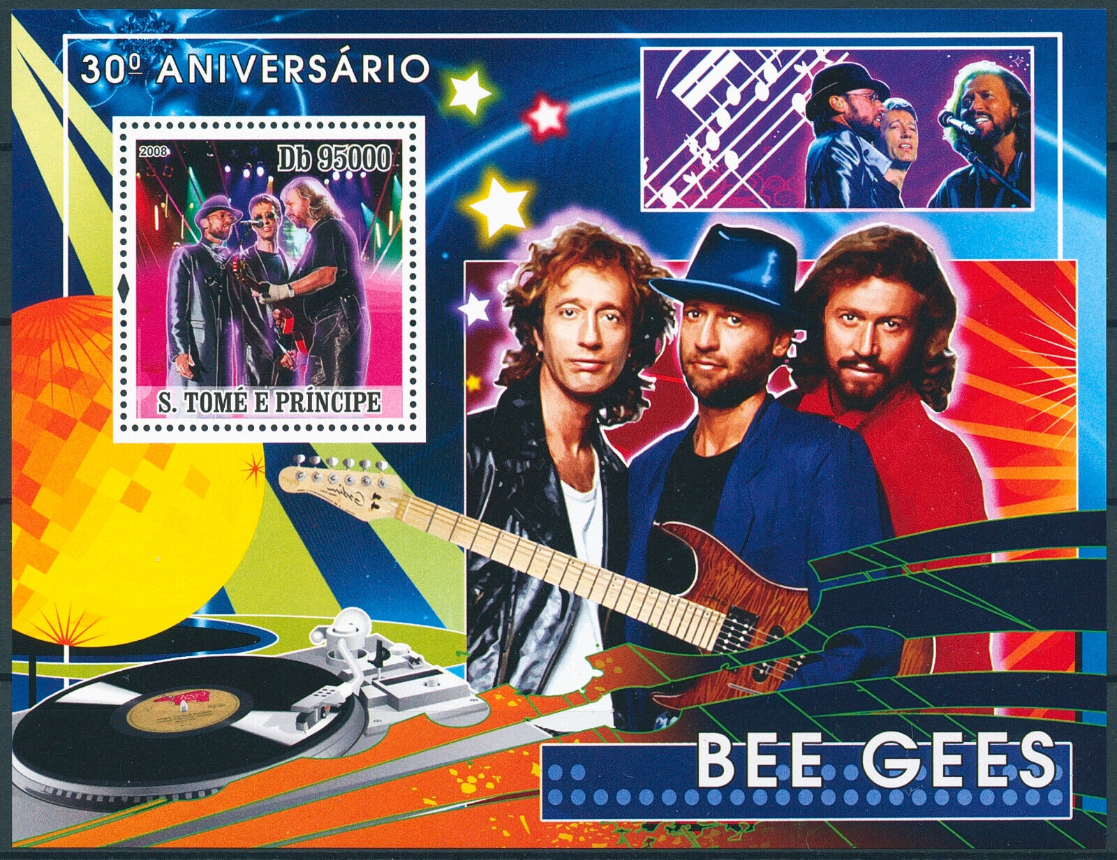 Sao Tome & Principe 2008 MNH Music Stamps Bee Gees Singers Famous People 1v S/S