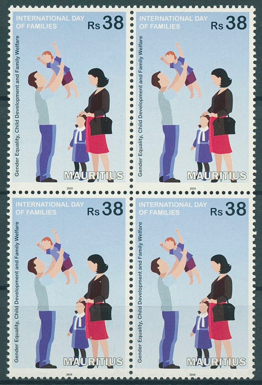 Mauritius 2019 MNH Cultures Stamps International Day of Families 4v Block