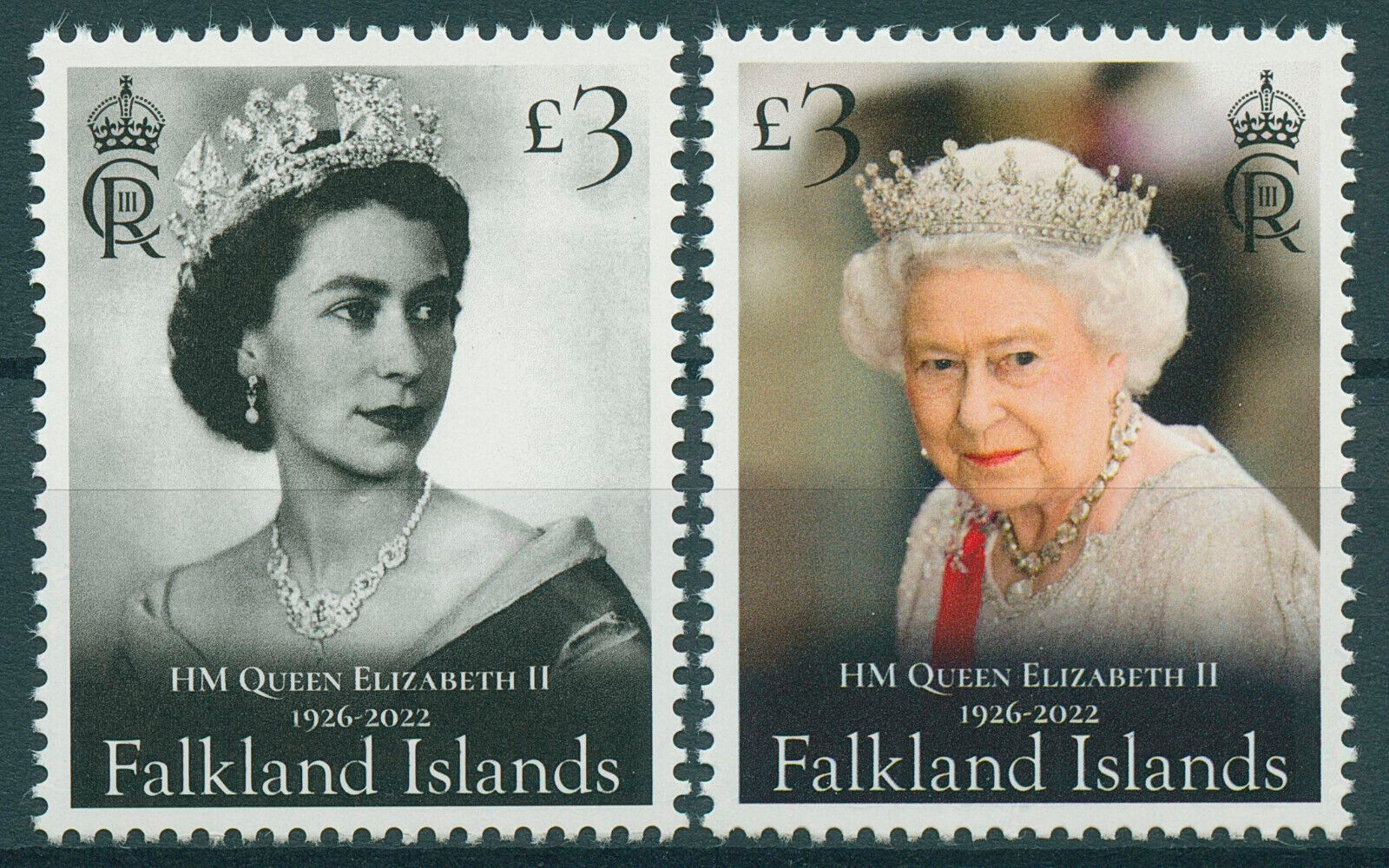 Falkland Islands 2023 MNH Royalty Stamps Queen Elizabeth II Memorial 2v Set