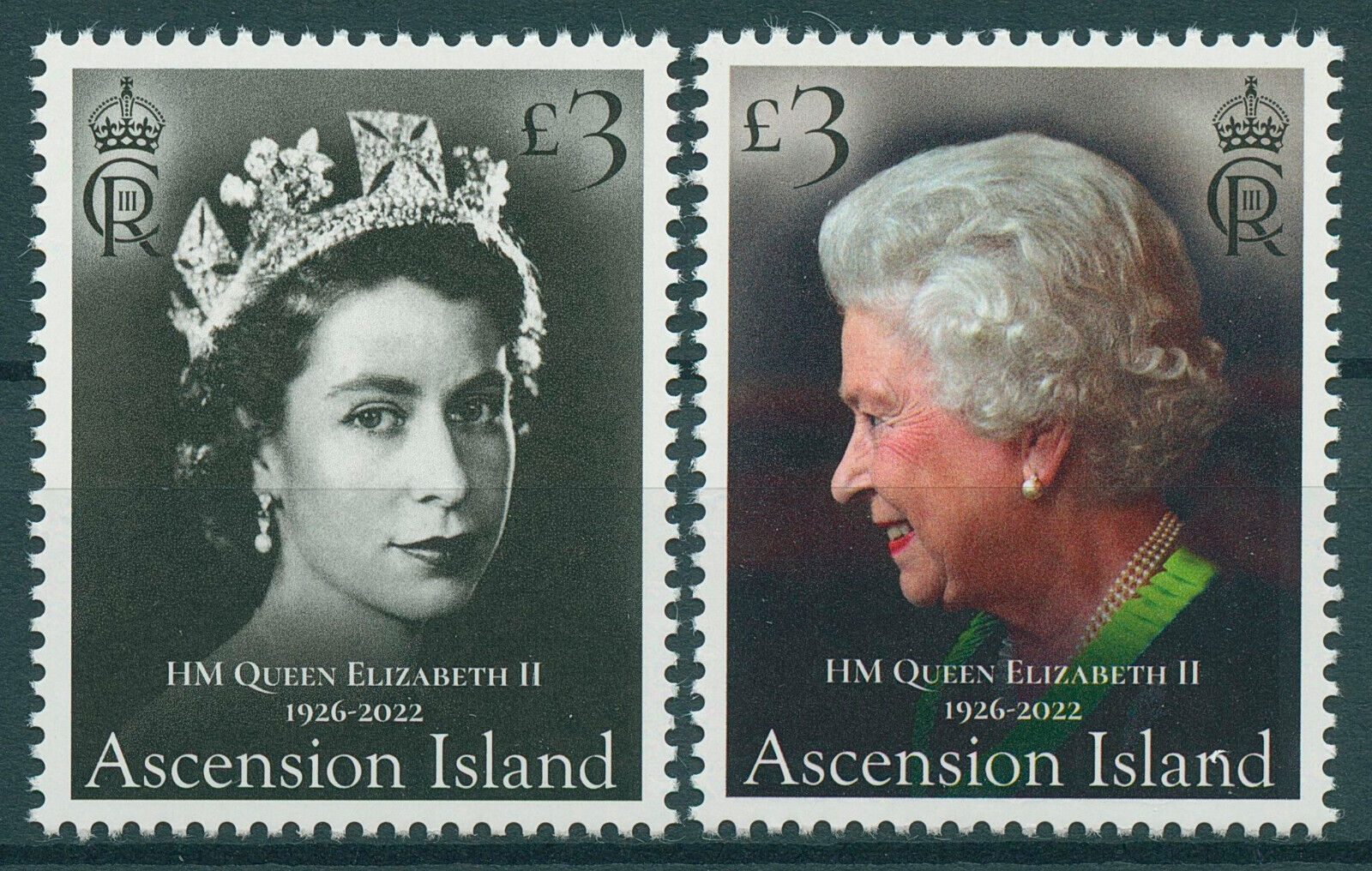 Ascension Island 2023 MNH Royalty Stamps Queen Elizabeth II Memorial 2v Set