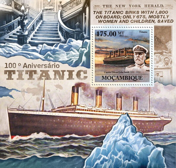 Mozambique 2011 MNH Ships Stamps Titanic 100th Anniv Nautical 1v S/S