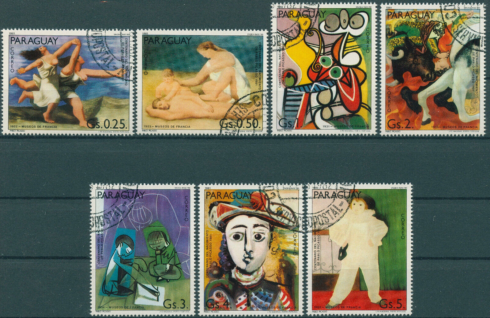 Paraguay 1981 CTO Art Stamps Pablo Picasso Paintings Nudes 7v Set