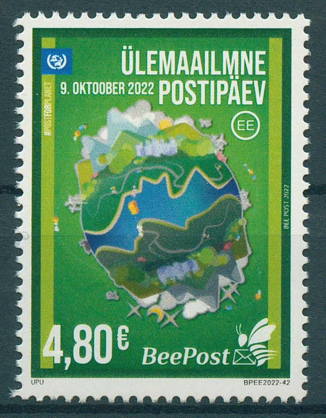 Estonia BeePost 2022 MNH Postal Services Stamps UPU World Post Day 1v Set