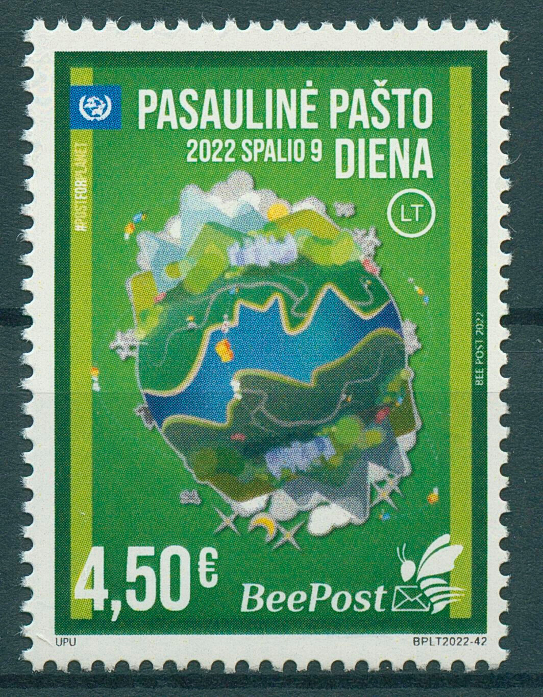 Lithuania BeePost 2022 MNH Postal Services Stamps UPU World Post Day 1v Set