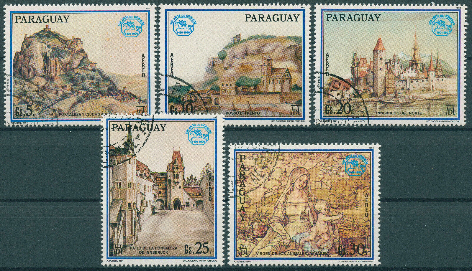 Paraguay 1990 CTO Art Stamps Albrecht Durer Paintings Madonna & Child 5v Set