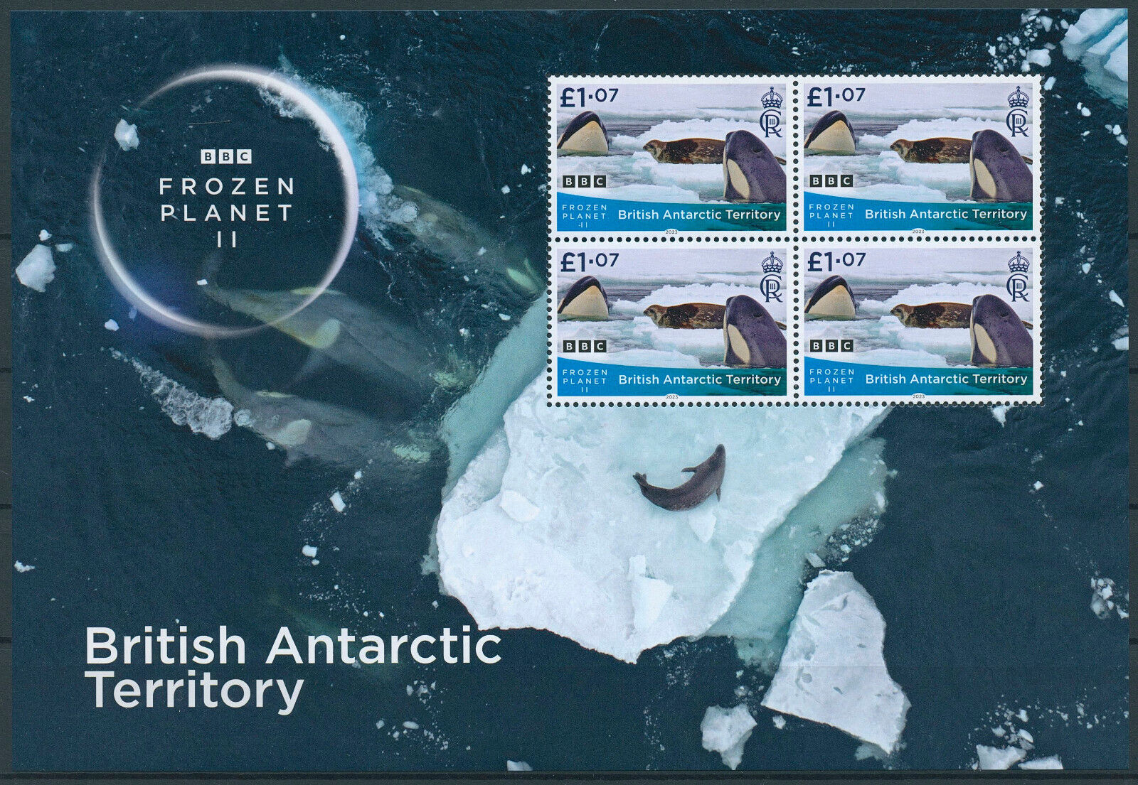 BAT 2023 MNH Marine Animals Stamps BBC Frozen Planet II Penguins Whales 4x 4v MS