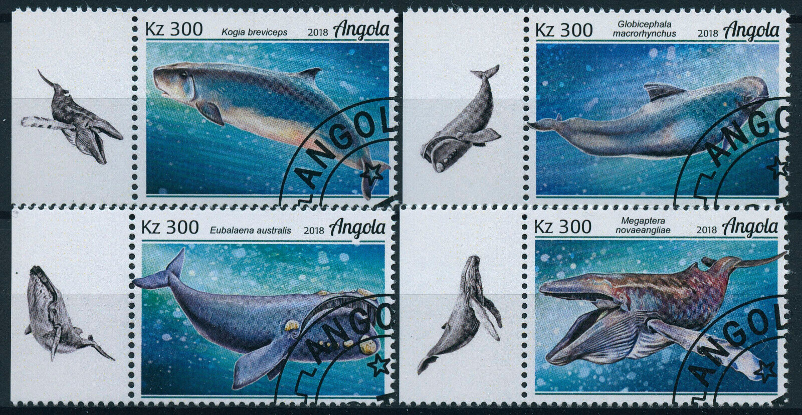 Angola 2018 CTO Marine Animals Stamps Whales Humpback Whale 4v Set