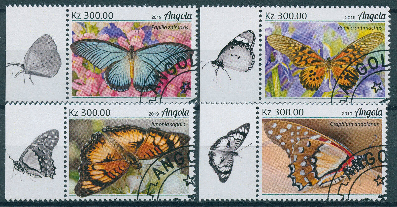 Angola 2019 CTO Butterflies Stamps Swallowtail Graphium Butterfly 4v Set