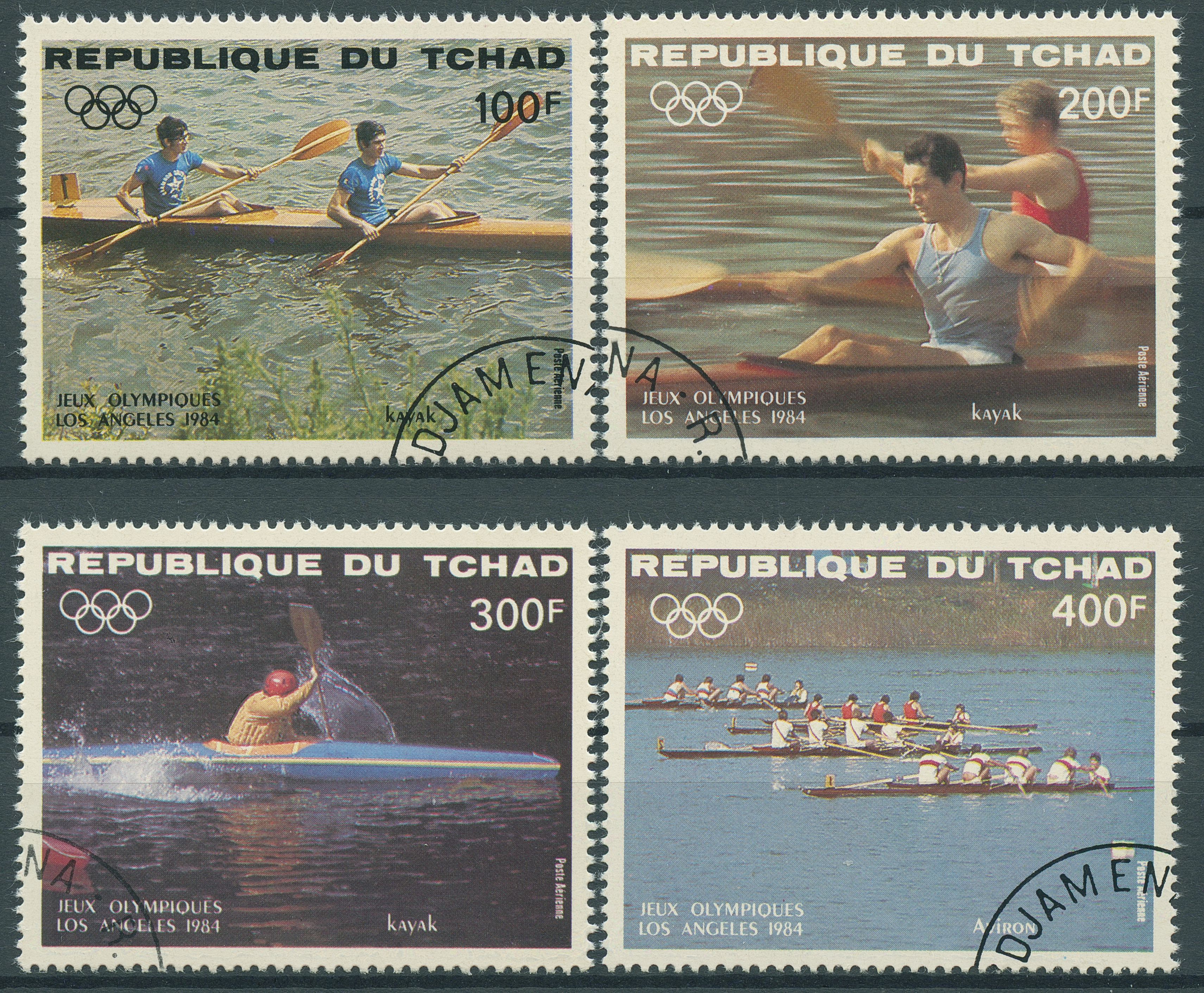 Chad 1984 CTO Olympics Stamps Olympic Games Los Angeles 1984 Rowing 4v Set