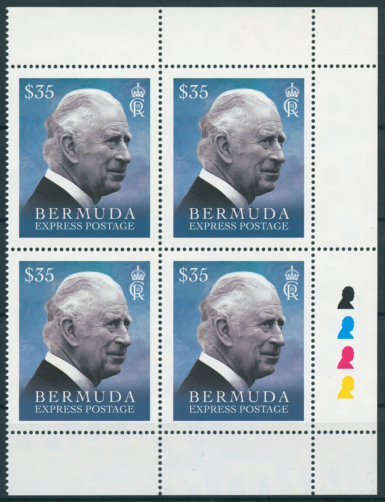 Bermuda 2023 MNH Royalty Stamps King Charles III Express Postage 4v Block