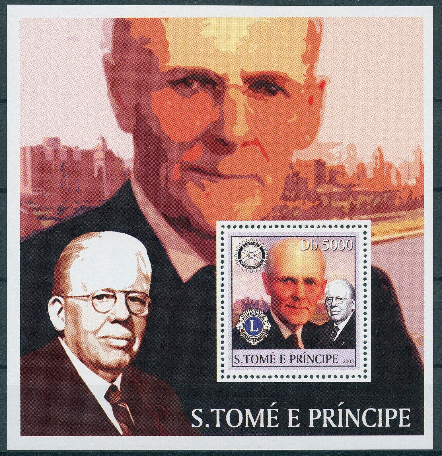 Sao Tome & Principe 2003 MNH Rotary Club Stamps Simon Harris Melvin Jones 1v S/S