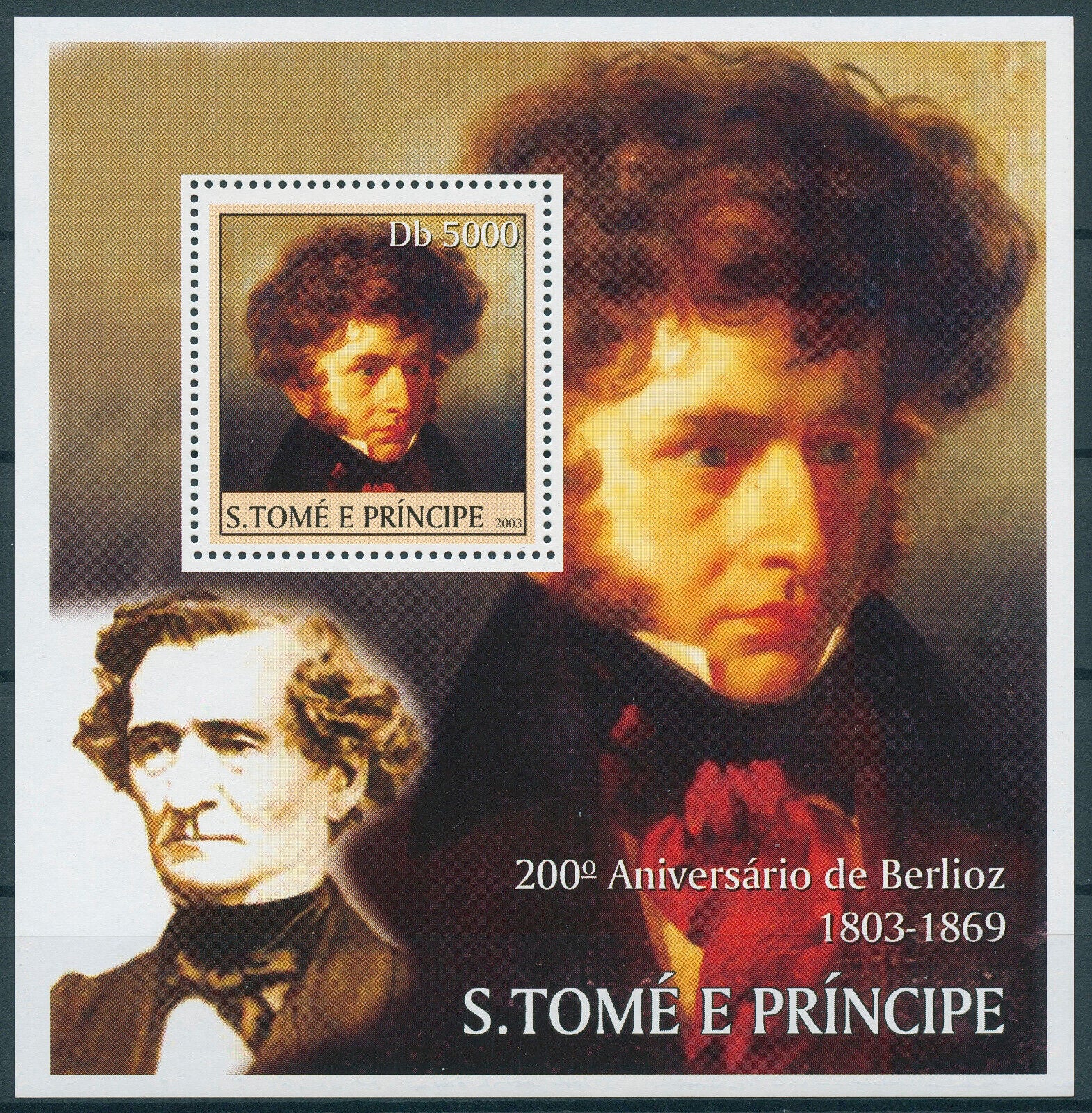 Sao Tome & Principe 2003 MNH Music Stamps Hector Berlioz Composers 1v S/S