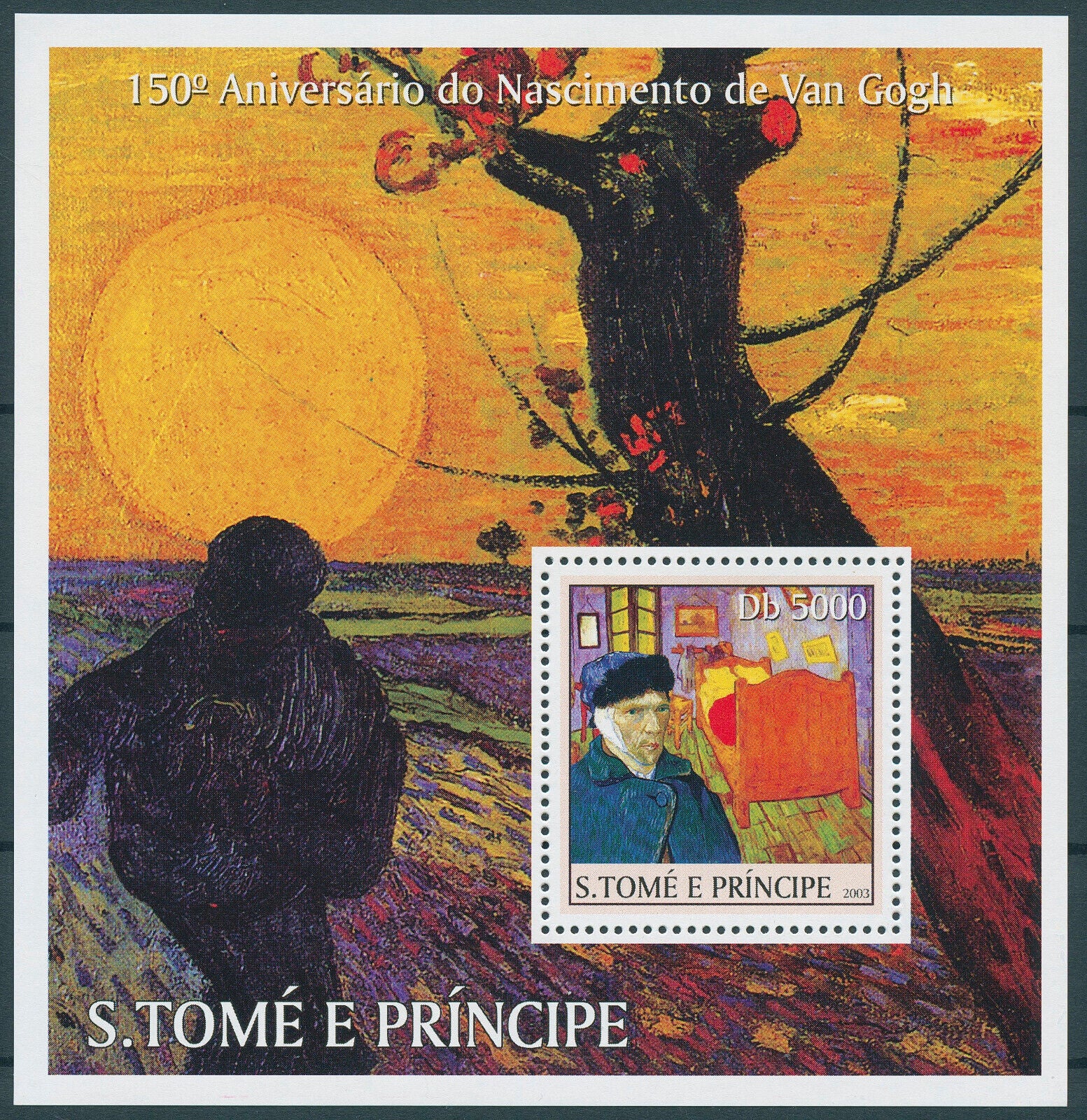 Sao Tome & Principe 2003 MNH Art Stamps Vincent Van Gogh Paintings 1v S/S