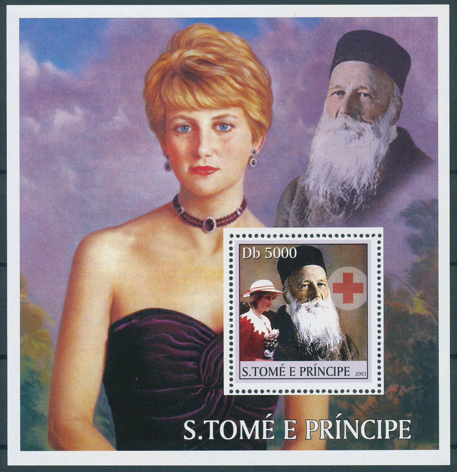 Sao Tome & Principe 2003 MNH Red Cross Stamps Princess Diana Henri Dunant 1v S/S