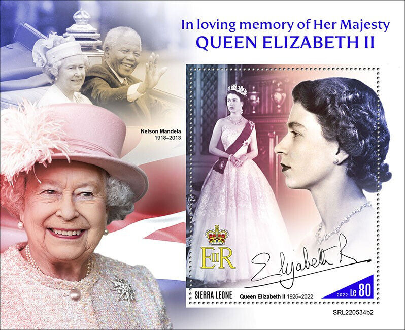 Sierra Leone 2022 MNH Royalty Stamps Queen Elizabeth II Loving Memory 1v S/S II