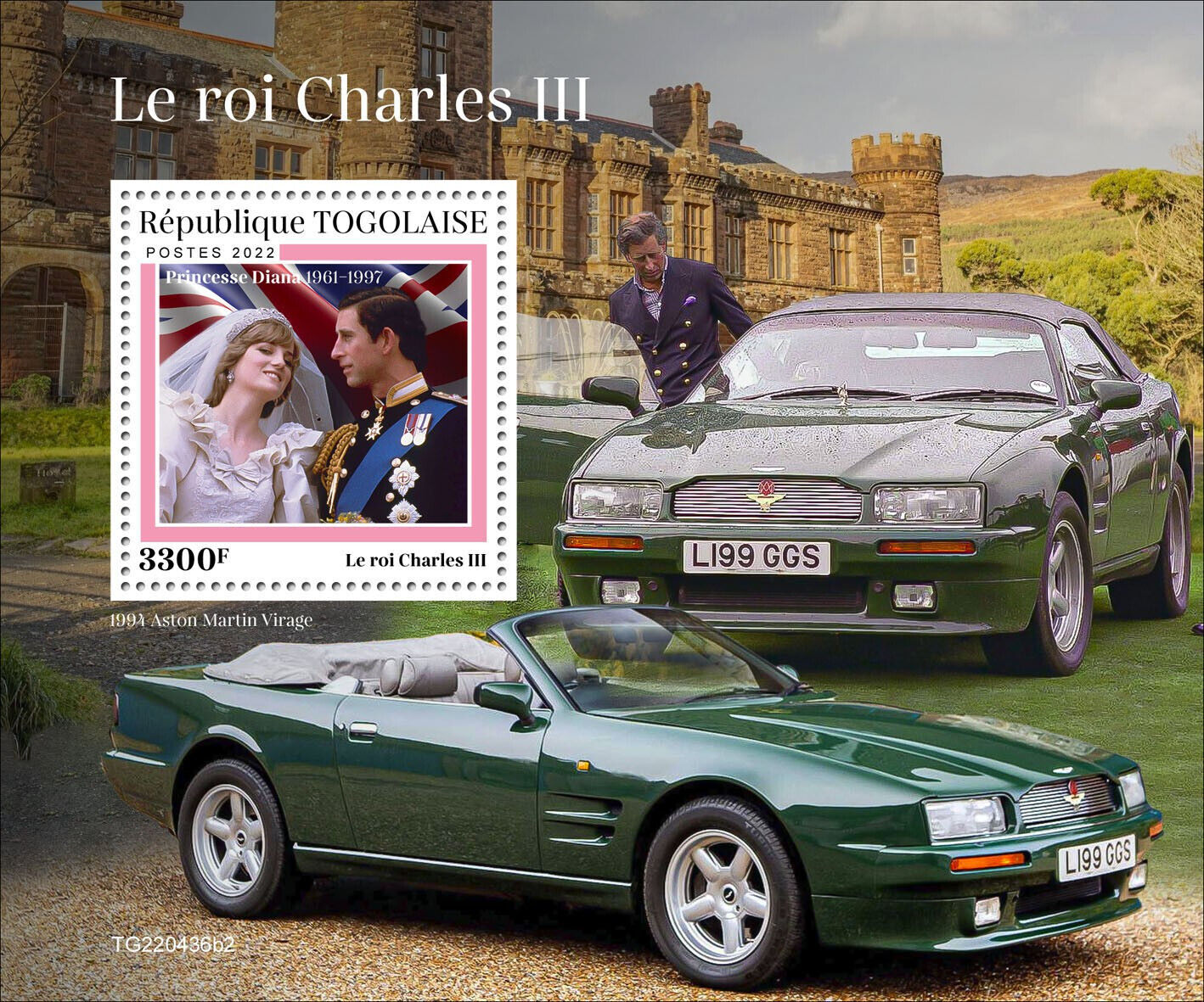 Togo 2022 MNH Royalty Stamps King Charles III Princess Diana Cars 1v S/S II