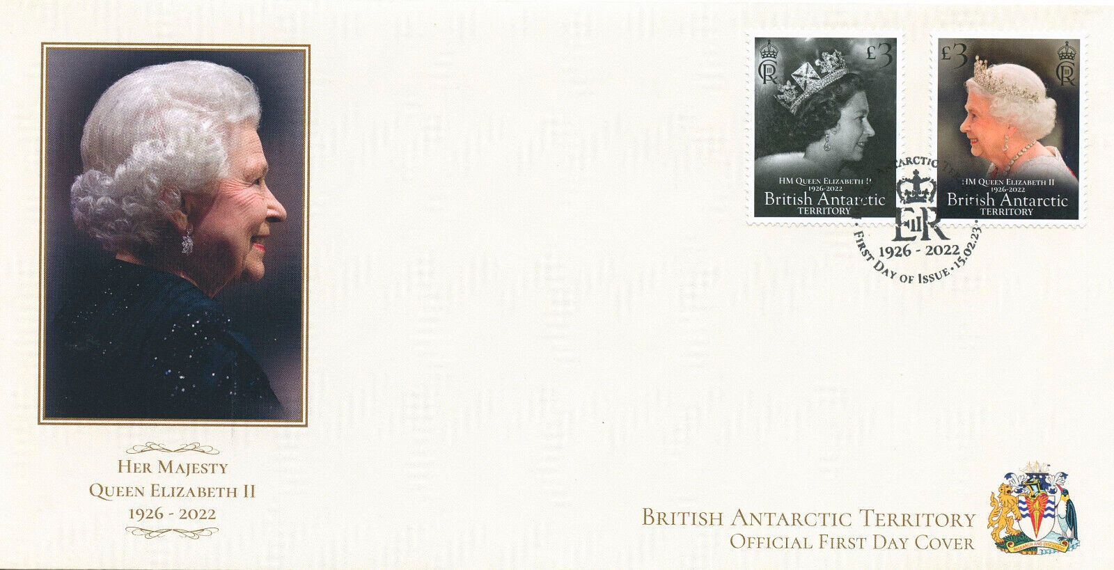 BAT 2023 FDC Royalty Stamps Queen Elizabeth II Memorial 2v Set